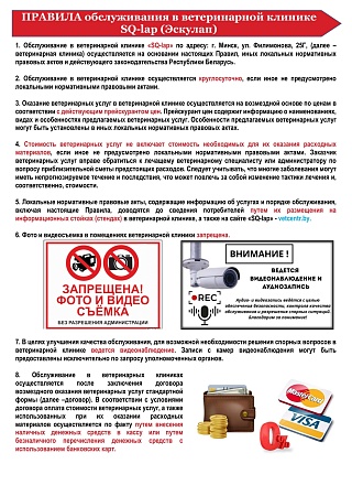 Правила обслуживания в ветклинике SQ-lap (1 лист)